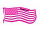 Steinjager Premium American Flag Front Trail Doors; Hot Pink (07-18 Jeep Wrangler JK)
