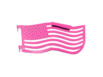 Steinjager Premium American Flag Front Trail Doors; Hot Pink (97-06 Jeep Wrangler TJ)