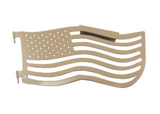 Steinjager Premium American Flag Front Trail Doors; Military Beige (97-06 Jeep Wrangler TJ)