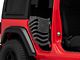 Steinjager Premium American Flag Rear Trail Doors; Bare Metal (18-24 Jeep Wrangler JL 4-Door)