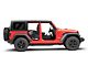 Steinjager Premium American Flag Rear Trail Doors; Black (18-24 Jeep Wrangler JL 4-Door)