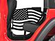 Steinjager Premium American Flag Rear Trail Doors; Black (18-24 Jeep Wrangler JL 4-Door)