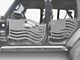 Steinjager Premium American Flag Rear Trail Doors; Gray Hammertone (18-24 Jeep Wrangler JL 4-Door)