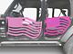 Steinjager Premium American Flag Rear Trail Doors; Hot Pink (18-24 Jeep Wrangler JL 4-Door)