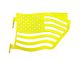 Steinjager Premium American Flag Rear Trail Doors; Neon Yellow (07-18 Jeep Wrangler JK 4-Door)