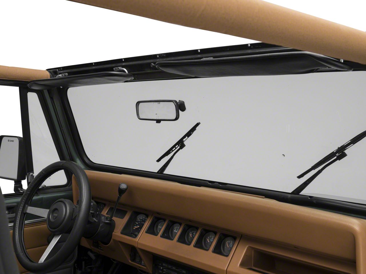 Rugged Ridge Jeep Wrangler Replacement Sun Visors - Black  (87-95 Jeep  Wrangler YJ)