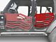 Steinjager Premium American Flag Rear Trail Doors; Red Baron (18-24 Jeep Wrangler JL 4-Door)