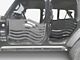 Steinjager Premium American Flag Rear Trail Doors; Texturized Black (18-24 Jeep Wrangler JL 4-Door)