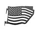 Steinjager Premium American Flag Rear Trail Doors; Texturized Black (07-18 Jeep Wrangler JK 4-Door)