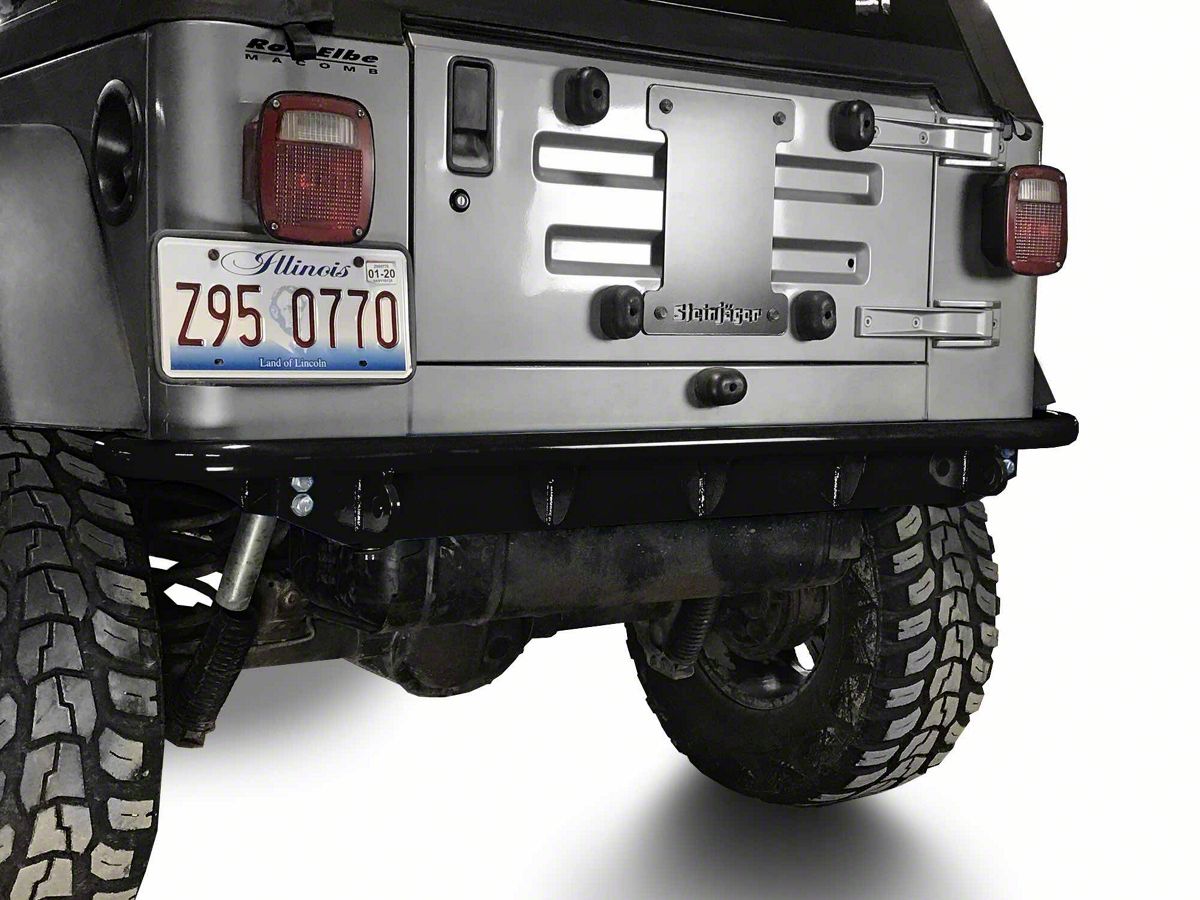 Steinjager Jeep Wrangler Rear Bumper; Black J0049303 (97-06 Jeep Wrangler TJ )