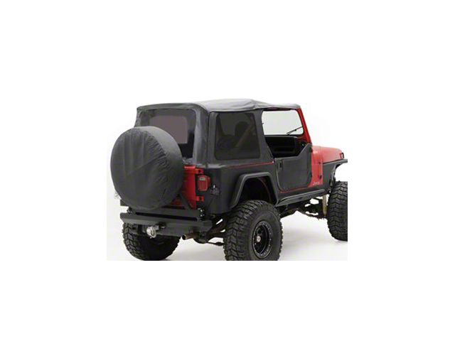 Smittybilt OEM Replacement Soft Top with Tinted Windows; Black Denim (88-95 Jeep Wrangler YJ w/ Factory Soft Top & Half Doors)