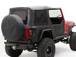 Smittybilt OEM Replacement Soft Top with Tinted Windows; Black Denim (88-95 Jeep Wrangler YJ w/ Factory Soft Top & Half Doors)