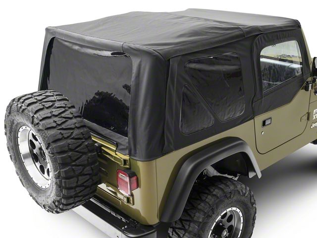 Smittybilt Replacement Top with Tinted Windows and Upper Door Skins; Black Denim (97-06 Jeep Wrangler TJ w/ Factory Soft Top, Excluding Unlimited)