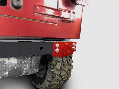 Steinjager Rear D-Ring Mount Bumperette; Red Baron (97-06 Jeep Wrangler TJ)