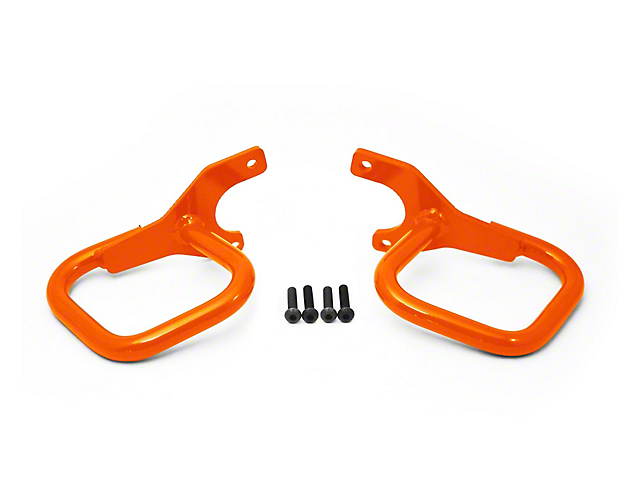 Steinjager Rigid Wire Form Front Grab Handles; Fluorescent Orange (97-06 Jeep Wrangler TJ)