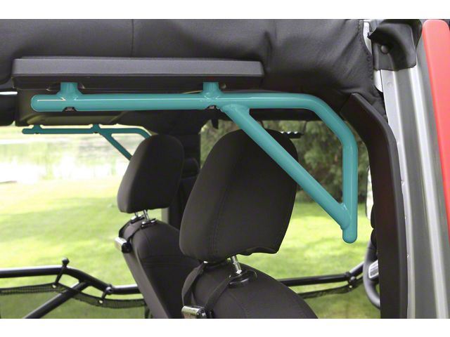 Steinjager Rigid Wire Form Rear Grab Handles; Tiffany Blue (07-18 Jeep Wrangler JK 4-Door)