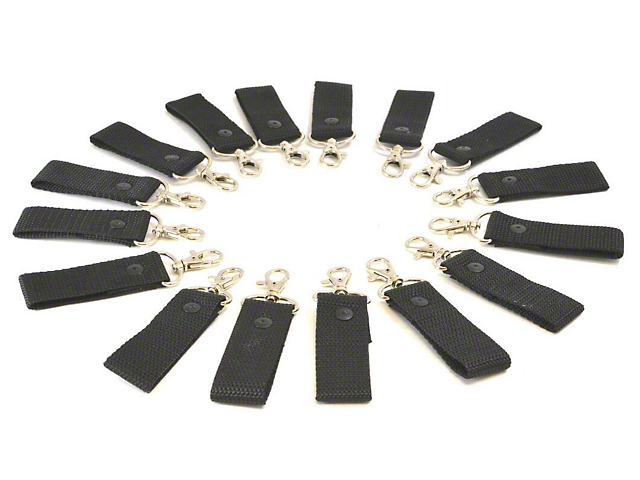 Steinjager Zipper Pull/Key Chain Fob; Black; 16-Pack