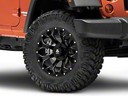 Mammoth Dark Star Gloss Black Machined Wheel; 18x9 (07-18 Jeep Wrangler JK)