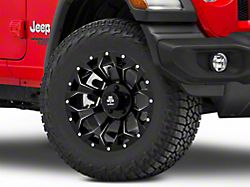 Mammoth Dark Star Gloss Black Machined Wheel; 18x9 (18-22 Jeep Wrangler JL)