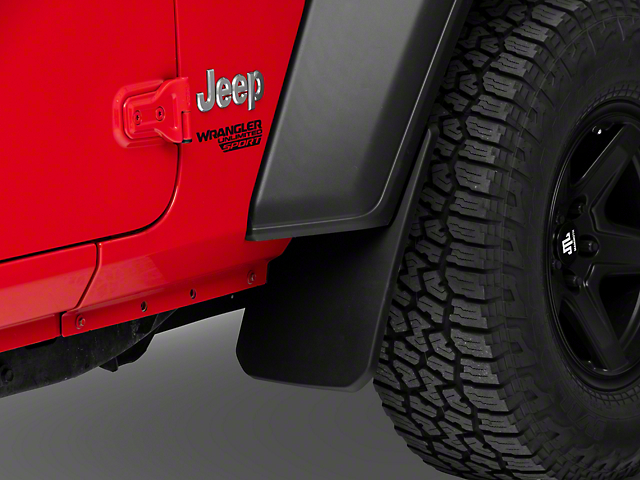 RedRock Mud Guards; Front and Rear (18-22 Jeep Wrangler JL, Excluding Rubicon)