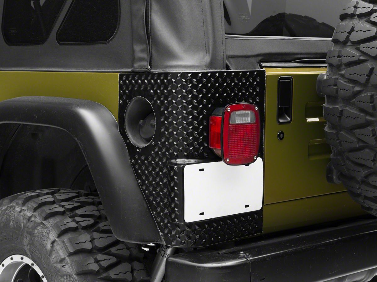 RedRock Jeep Wrangler Rear Quarter Panel Body Armor Kit; Black J141420  (97-06 Jeep Wrangler TJ, Excluding Unlimited) - Free Shipping