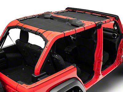 bestaoo Jeep Wrangler JL 2-Door Polyester Top Cover Provides UV Sun Protection for JL Wrangler 2018 SunShade Mesh Top Cover Front Face 