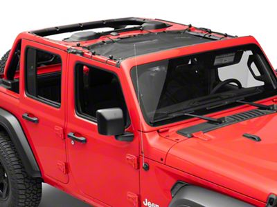 RedRock TruShield Series Mesh Sun Shade; Front (18-23 Jeep Wrangler JL 4-Door)