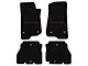 Lloyd All-Weather Carpet Front and Rear Floor Mats with Red and Black Rubicon Logo; Black (18-23 Jeep Wrangler JL 4-Door, Excluding 4xe)