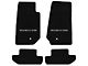 Lloyd All-Weather Carpet Front and Rear Floor Mats with Silver and Black Rubicon Logo; Black (07-10 Jeep Wrangler JK 2-Door)
