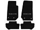 Lloyd All-Weather Carpet Front and Rear Floor Mats with Silver and Black Rubicon Logo; Black (14-18 Jeep Wrangler JK 2-Door)