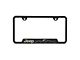 Jeep Mountain License Plate Frame; Rugged Black (Universal; Some Adaptation May Be Required)