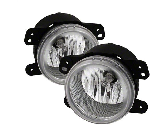 OEM Style Fog Lights with Switch; Clear (07-09 Jeep Wrangler JK)