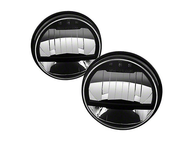 Signature Series LED Crystal Headlights; Black Housing; Clear Lens (07-18 Jeep Wrangler JK)