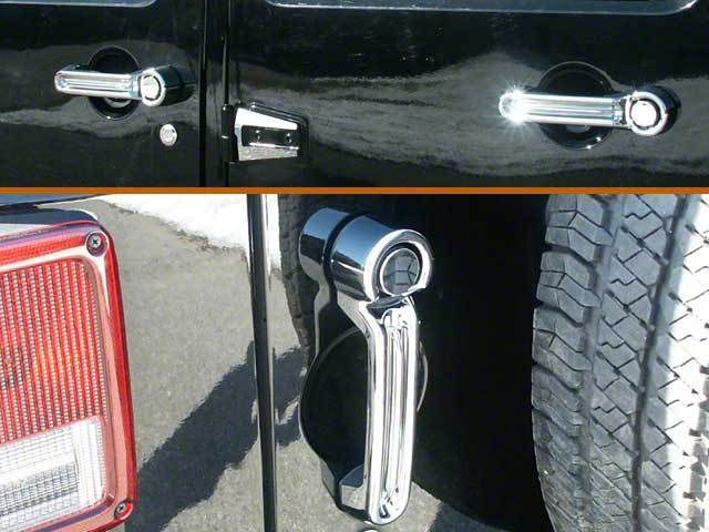 Door and Tailgate Handle Cover Package; Chrome (07-18 Jeep Wrangler JK 4-Door)
