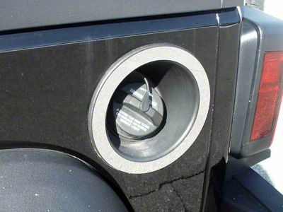 Gas Door Cover Trim; Stainless Steel (07-18 Jeep Wrangler JK)