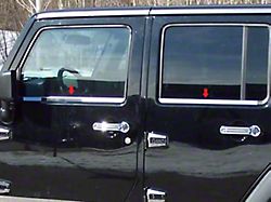 Window Sill Trim Set; Stainless Steel (07-18 Jeep Wrangler JK 4-Door)
