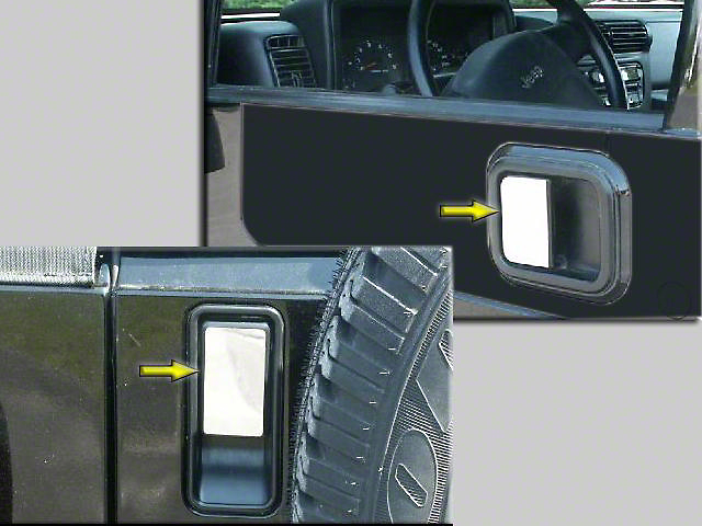 Door Handle Accent Trim; Stainless Steel (97-06 Jeep Wrangler TJ)