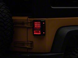 Raxiom Axial Series Lux LED Tail Lights; Black Housing; Clear Lens (07-18 Jeep Wrangler JK)