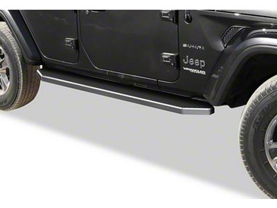 H-Style Running Boards; Polished (18-24 Jeep Wrangler JL 4-Door)
