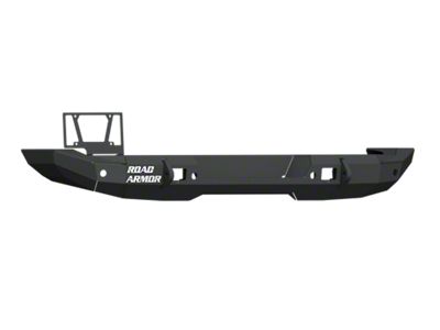 Road Armor Stealth Full Width Rear Bumper with Tire Carrier Hole; Textured Black (18-24 Jeep Wrangler JL)