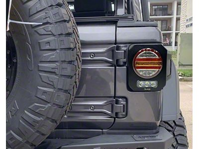 Quake LED Metal Tek Tech LED Tail Lights; Black Housing; Clear Lens (18-24 Jeep Wrangler JL)