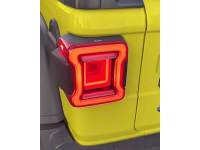 Quake LED Tempest Sequential LED Tail Lights; Black Housing; Red Lens (18-24 Jeep Wrangler JL)