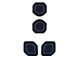 Interior Cup Holder Foam Inserts; 4-Piece Kit; Black/Blue (18-24 Jeep Wrangler JL)
