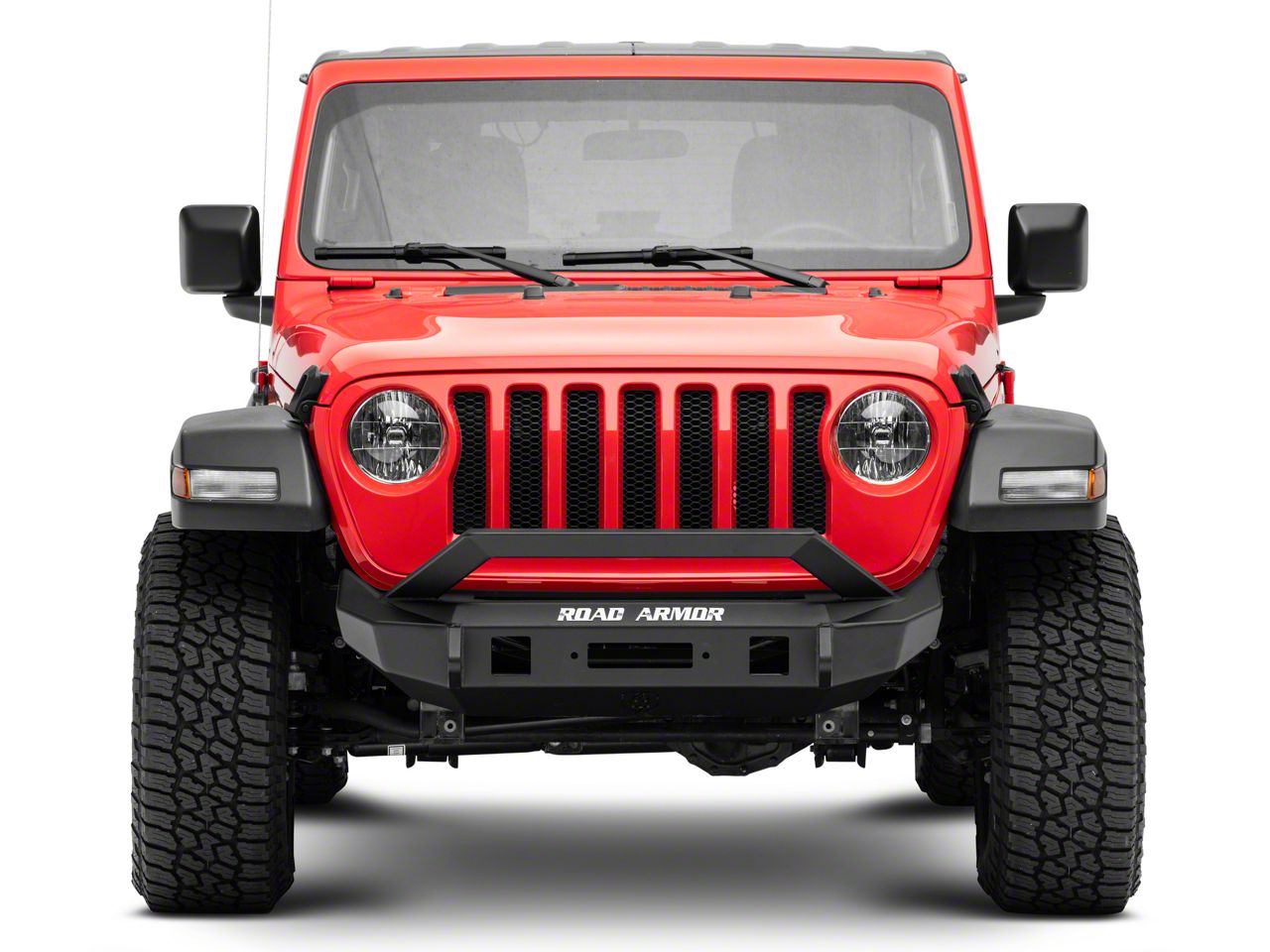 Road Armor Jeep Wrangler Stealth Winch Mid-Width Front Bumper with  Sheetmetal Bar Guard; Textured Black 5182F3B (18-23 Jeep Wrangler JL)  Free Shipping