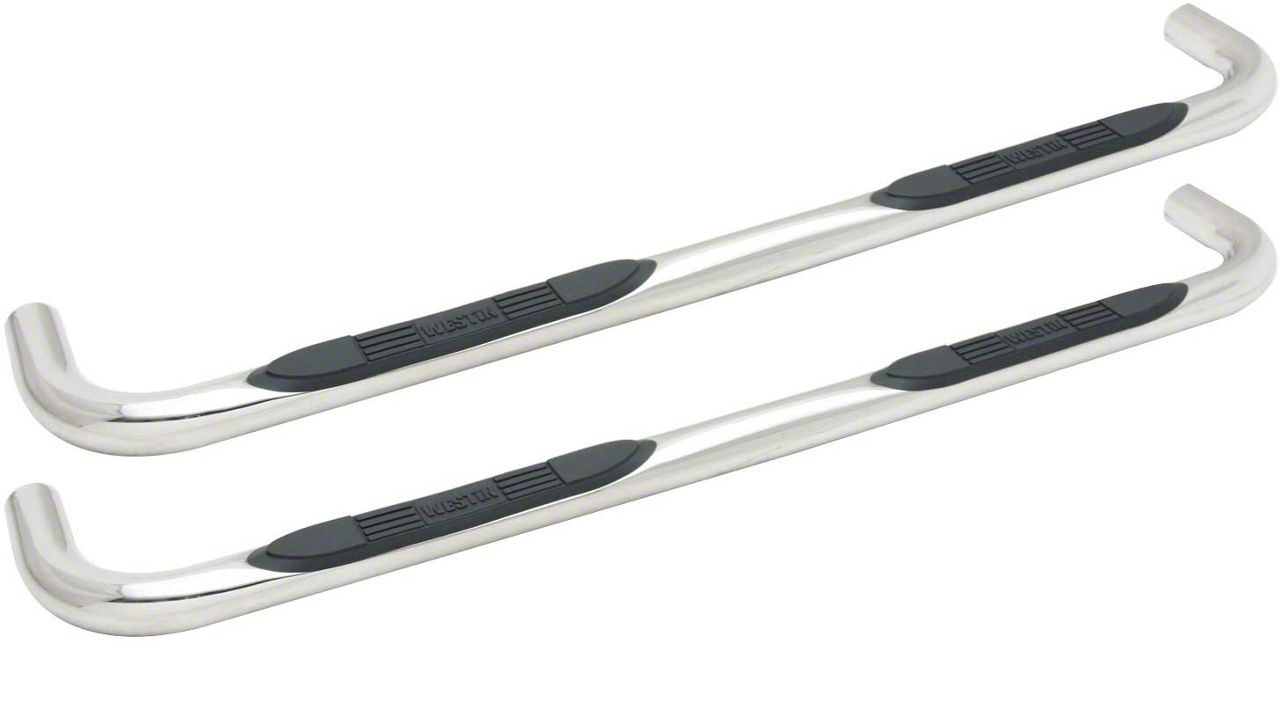 E-Series 3-Inch Nerf Side Step Bars; Stainless Steel (97-06 Jeep Wrangler TJ, Excluding Unlimited)