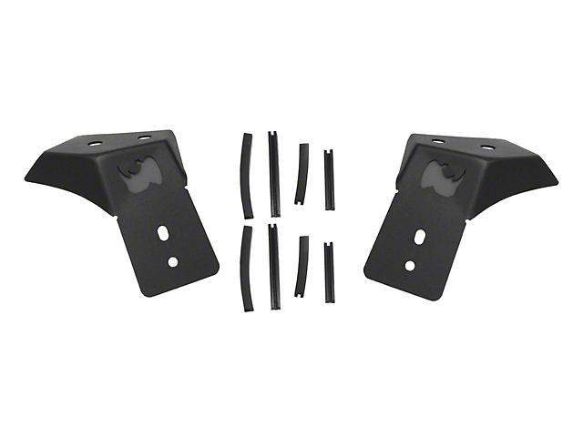 3-Inch Single Cube Light Hood Latch Mount; Textured Black (18-23 Jeep Wrangler JL, Excluding 4xe)
