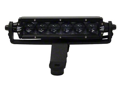 Go Rhino 6-Inch Single Row LED Light Bar Windshield Cowl Mount; Textured Black (18-24 Jeep Wrangler JL, Excluding 4xe)