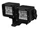 Go Rhino Dual 3-Inch Cube Light Hood Hinge Mount; Textured Black (18-24 Jeep Wrangler JL, Excluding 4xe)