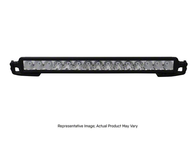 Go Rhino 20-Inch Single Row LED Light Bar Center Hood Mount; Textured Black (18-24 Jeep Wrangler JL, Excluding 4xe)