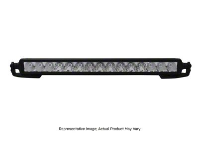 20-Inch Single Row LED Light Bar Center Hood Mount; Textured Black (20-24 Jeep Gladiator JT)